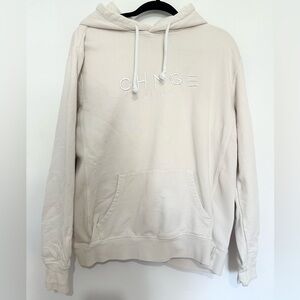 Chnge sweater hoodie pullover cream size large women casual minimalist